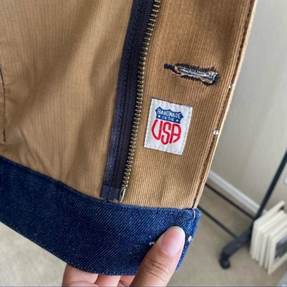 Iron & Resin Blue Denim Jacket with Tan Collar - Picture 7 of 10